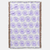 Pastel Lila Daisy Blume Print, Hippie Floral Decke (Vorderseite Vertikal)
