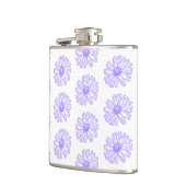 Pastel Lila Daisy Blume Print, Hippie Floral Flachmann (Links)