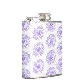 Pastel Lila Daisy Blume Print, Hippie Floral Flachmann (Rechts)