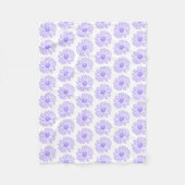 Pastel Lila Daisy Blume Print, Hippie Floral Fleecedecke (Vorderseite)