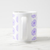Pastel Lila Daisy Blume Print, Hippie Floral Jumbo-Tasse (Rückseite)