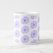 Pastel Lila Daisy Blume Print, Hippie Floral Jumbo-Tasse (Vorderseite)