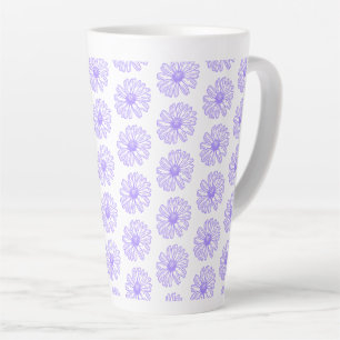 Pastel Lila Daisy Blume Print, Hippie Floral Milchtasse