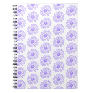 Pastel Lila Daisy Blume Print, Hippie Floral Notizblock