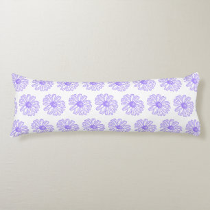Pastel Lila Daisy Blume Print, Hippie Floral Seitenschläferkissen