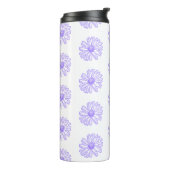 Pastel Lila Daisy Blume Print, Hippie Floral Thermosbecher (Nach links gedreht)