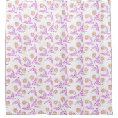 Pastel Lila Dragon Pattern Duschvorhang (Vorderseite)