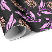 Pastel Lila Dragon Pattern Geschenkpapier (Rolleneckpunkt)