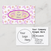 Pastel Lila Dragon Pattern Visitenkarte (Vorne/Hinten)