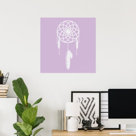 Pastel Lila Dream Catcher Poster (Heimbüro)