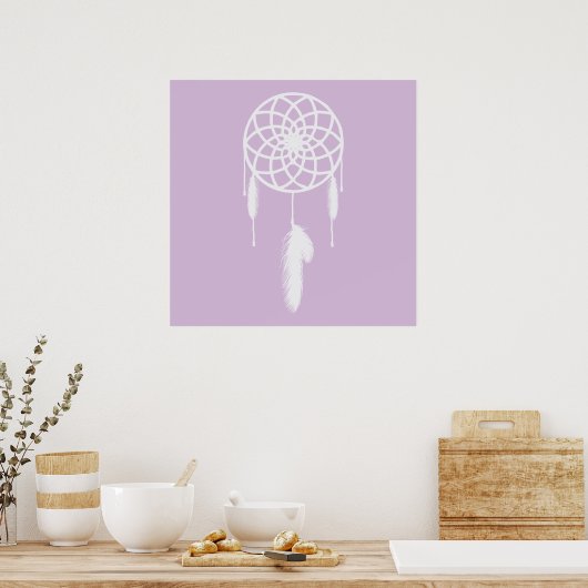Pastel Lila Dream Catcher Poster (Küche)