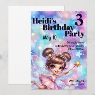 Pastel Lila Fairy Magical Birthday Einladung