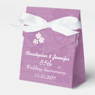 Pastel Lila Flora zum 55. Geburtstag Geschenkschachtel