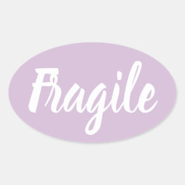 Pastel lila fragile moderne, moderne Unternehmen Ovaler Aufkleber