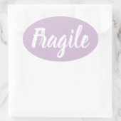 Pastel lila fragile moderne, moderne Unternehmen Ovaler Aufkleber (Tasche)