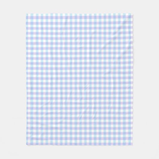 Pastel Lila Gingham Fleecedecke (Vorderseite)