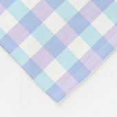Pastel Lila Gingham Fleecedecke (Ecke)