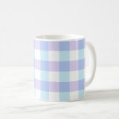 Pastel Lila Gingham Kaffeetasse (VorderseiteRechts)