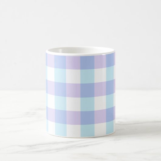 Pastel Lila Gingham Kaffeetasse (Mittel)