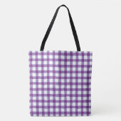 Pastel Lila Gingham Karo Pattern Tasche (Vorderseite)