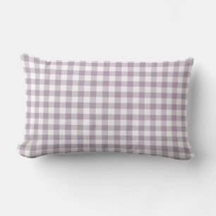 Pastel Lila Gingham Muster geprüft Kissen Für Draußen
