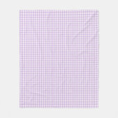 Pastel Lila Gingham Pattern Fleecedecke (Vorderseite)
