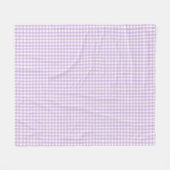 Pastel Lila Gingham Pattern Fleecedecke (Vorderseite (Horizontal))
