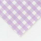 Pastel Lila Gingham Pattern Fleecedecke (Ecke)