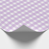 Pastel Lila Gingham Pattern Geschenkpapier (Ecke)