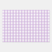 Pastel Lila Gingham Pattern Geschenkpapier Set (Vorderseite 3)