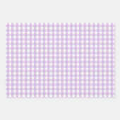 Pastel Lila Gingham Pattern Geschenkpapier Set (Vorderseite 2)