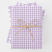 Pastel Lila Gingham Pattern Geschenkpapier Set (Beispiel)