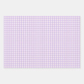 Pastel Lila Gingham Pattern Geschenkpapier Set (Vorderseite)