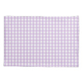 Pastel Lila Gingham Pattern Kissenbezug (Rückseite)