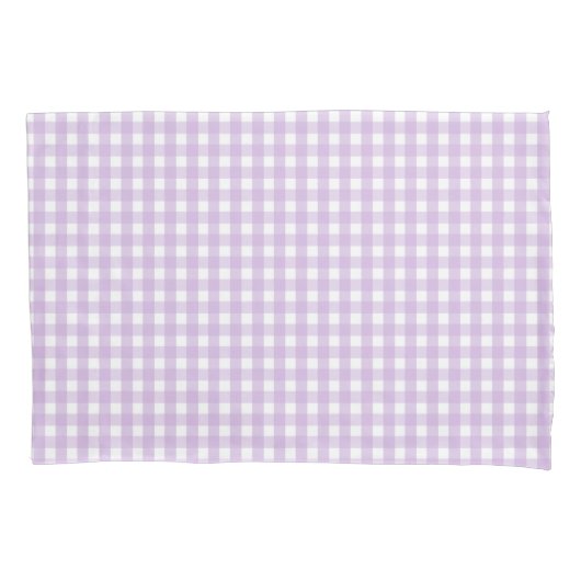 Pastel Lila Gingham Pattern Kissenbezug (Vorderseite)
