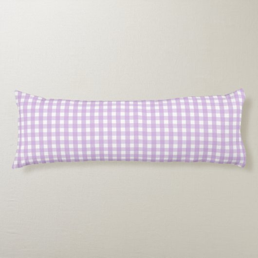 Pastel Lila Gingham Pattern Seitenschläferkissen (Vorderseite)