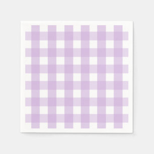 Pastel Lila Gingham Pattern Serviette