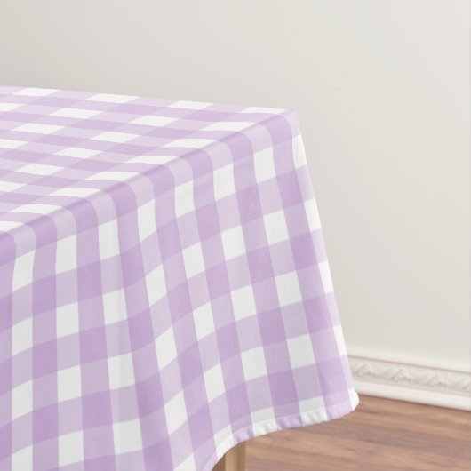 Pastel Lila Gingham Pattern Tischdecke (Beispiel)