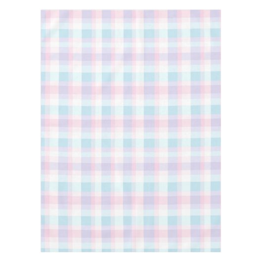 Pastel Lila Gingham Pattern Tischdecke (Vorderseite)
