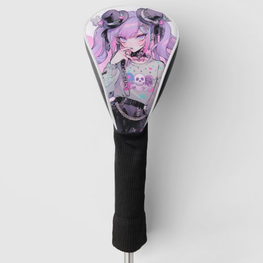 Pastel Lila Gothic Lolita Golf Headcover (Vorderseite)