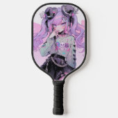 Pastel Lila Gothic Lolita Pickleball Schläger (Rückseite)