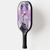 Pastel Lila Gothic Lolita Pickleball Schläger (Links)