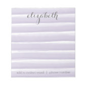 Pastel Lila & Gray Streifen FrauenOffice Suite Notizblock (Vorderseite)