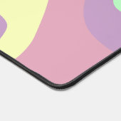 Pastel Lila Green Abstrakt Lines Muster Slogan Schreibtischunterlage (Ecke)