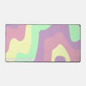 Pastel Lila Green Abstrakt Lines Muster Slogan Schreibtischunterlage (Vorderseite)