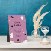 Pastel Lila Halloween-Kinderduschmaschine Windelwa Fotoplatte (Seite)