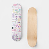Pastel Lila Hexe Designer Skateboard Deck (Vorderseite)