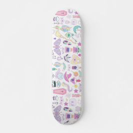 Pastel Lila Hexe Designer Skateboard Deck