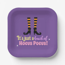 Pastel Lila Hocus Pocus Halloween Witz Leg Pappteller