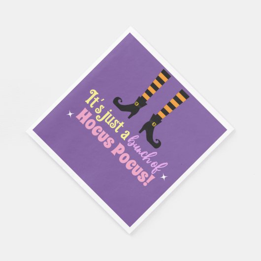 Pastel Lila Hocus Pocus Halloween Witz Leg Serviette (Ecke)
